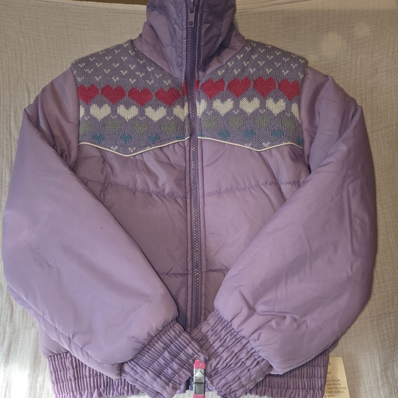 Lorjan Other - Purple Heart Jacket Coat Vintage Quilted Puffy Kids 10 NWT Winter Snow